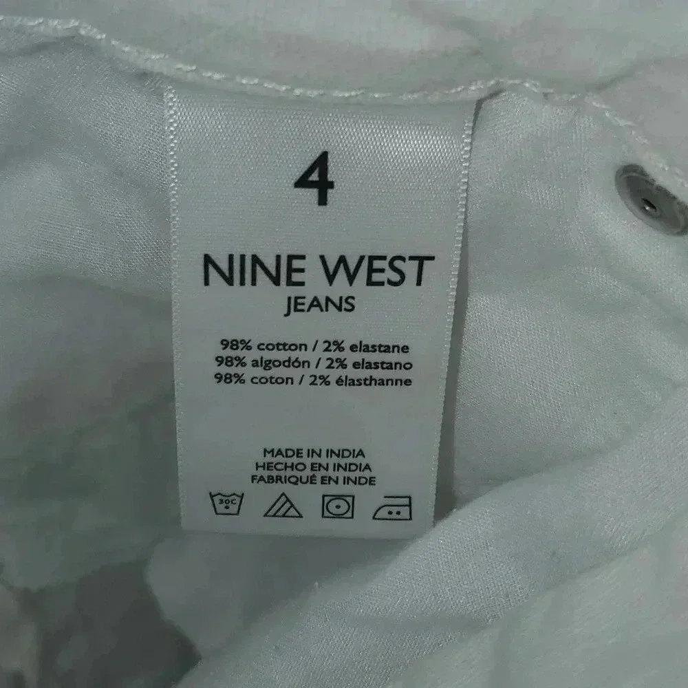 Nine West Gramercy Skinny Capri White Ankle Jeans Size 4 - Picture 13 of 16